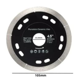JUSTINLAU 105/115/125mm Diamond Blade CONTINUOUS RIM for Thin Cutting Wet Cutting Porcelain Ceramic Tiles Saw Blade Cutting Disc