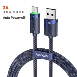 Toocki 60W USB Type C Cable 3A Fast Charging Charger Smart Power-off USB A to USB C For Xiaomi Samsung Huawei LG Data Wire 1M 2M