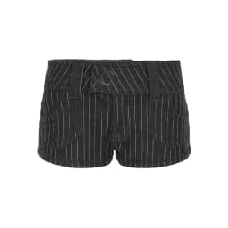 Sexy Grey Striped Denim Shorts Low-rise Double-breasted Slim-fit Casual Hot Pants Y2k Shorts