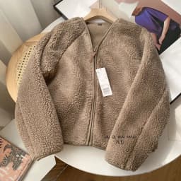 Lamb Fur Women Coats Autumn Winter Solid Thick Warm V-Neck Long-Sleeved Casual All Match Female Outwear Jackets