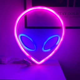 Green Alien LED Neon Night Lights Art Sign Game Room Hip Hop Party Bar Bedroom Decoration Christmas Gift Wall Hanging Neon Sign