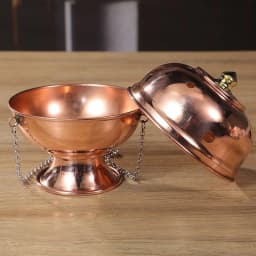 Multifunctional Hanging Incense Burner Red Copper Engraved Stupa Aromatherapy Stove Meditation Smoke Furnace Altars Decorative
