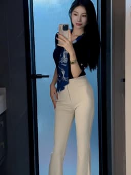 High Waist Bell Bot Pants Women's High Elastici Slimming Long Trousers Summer New Arrival Dongda Gate Casual Pants