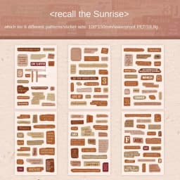 JIANWU 6 Sheets Heart Language Breif Notes Series Vintage Text Material Collage PET Sticker Creative DIY Journal Stationery