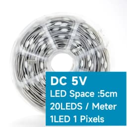 Transparent Wire 5V 3PIN WS2811 LED String Lights Dream Color Accessories RGBIC Addressable Seed Pixel Pebble Decorative Lights