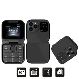 SERVO Original I16 Pro Foldable Mini Mobile Phone 2SIM Card Speed Dial Fold Telephone Magic Voice Blacklist Flip Cellphone TypeC