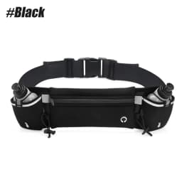 1PCS Running Belt with Water Bottles, Fanny Pack Fits 7 Inches Phones, Waist Pack for Running Hiking Climbing