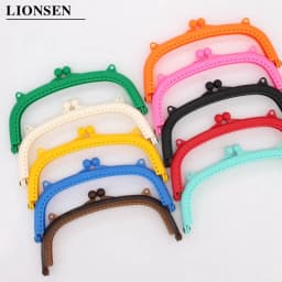 LIONSEN 16cm Arc Plastic Purse Frame Handle for Clutch Bag Handbag Accessories Making Kiss Clasp Lock 10 colors