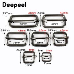 10Pcs 13-50mm Metal Tri Glide Slider Buckles Webbing Strap Adjuster for Backpack Luggage Belt Connect Clasp Hardware Accessories