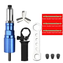 New Electric Rivet Gun Adapter 2.4mm-4.8mm Rivet Nut Gun Drill Adapter Cordless Riveting Tool Insert Nut Pull Rivet Insert Tool