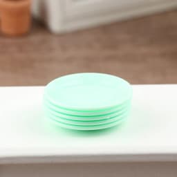 5Pcs Dollhouse Mini Food Plates Dollhouse Simulation Dining Plate Dolls House Kitchen Accessories Pretend Play Toys