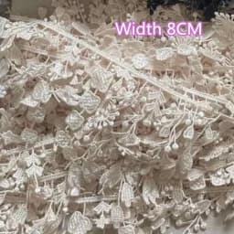 Lace Tassel Trims for DIY, Handmade Necklace Pendant, Pink, White Flowers, Leaves, Home Sofa Curtain Skirt, RS3031