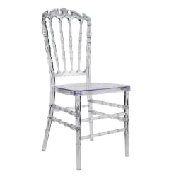 24pcs)Acrylic Transparent Crown Chiavari Crystal Dining Chairs for Wedding