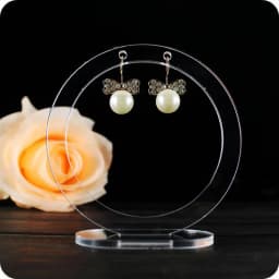 Round Earring holder stand jewellery display organizer door virtues earrings display earing holder case jewelry hand mannecan