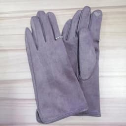 Winter Female Single Layer Warm Cashmere Full Finger Button Cycling Mittens Women Suede Leather Touch Screen Driving Gloves J23