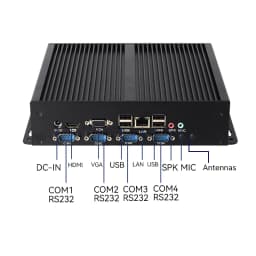 XCY X26G Industrial Mini PC Support Windows XP/7/8/10 Linux Intel I5-3317U 1037U 4x COM RS232 8x USB HDMI VGA Mini PCIE LVDS