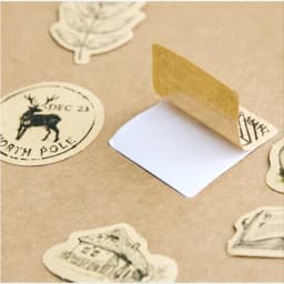 46Pcs Vintage Creative Animals & Plants Kraft Paper Stickers Set for DIY Scrapbooking Diary Decoration & Stationery Flakes