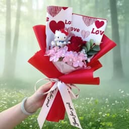 Artificial Flowers Creative Sanrio Hellokitty Bouquets Christmas Birthday Valentine Mother's Day Graduation Gifts