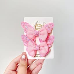 RAINBOW BOWS 3.15'' Glitter Butterfly Hair Clips for Women Girls Hairpins Children Cute Barrettes Kids Head Accessories 2Pcs/lot