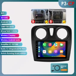 Hizpo Android Auto Radio For Renault Logan 2 2012-2019 Sandero 2 2014-2019 4G Car Multimedia GPS 2 Din Stereo CarPlay WIFI DSP