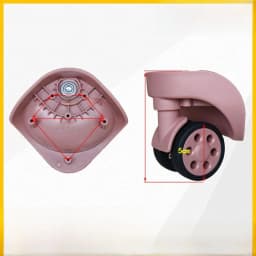 Universal Luggage Wheel Replacement Parts Quiet Universal Spinner Wheels Repair for Suitcase Password Box Shock Absorption