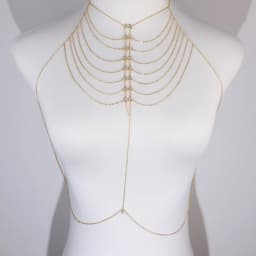 Multi-layer Green Black White CZ Pendant Necklace For Women Gold Color Bling CZ Tassel Body Chain Geometry Multiple Jewelry Gift