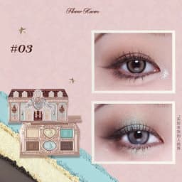 Flower Knows Chocolate Shop Highly Pigmented Eyeshadow Palette Shimmer Matte Glitter Long Lasting Vegan Eye Shadows Cruelty-free