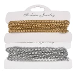 2mm/3mm Stainless Steel Box Chain Square Rolo Cable Wheat Chain For Diy Necklace Braclet Jewelry Making