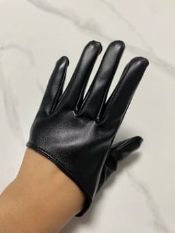 Men Women's Short Design PU Leather Half Palm Motorcycle Gloves Male Female Performance Dancing Gloves R982