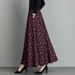 Female Cotton Linen Autumn Vintage Plus Size a-line High Waist National Fashion Big Flower Maxi Ladies Skirts for Womens