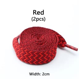 1 Pair Wavy Bread Style Flat Shoelaces Trend Decorative Laces for Sneakers 1.5/2/3 Cm Width Shoe Accessories