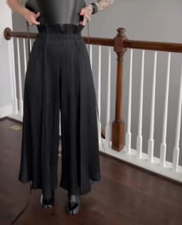 Miyake Pleated High Waisted Straight Loose Causal Pants