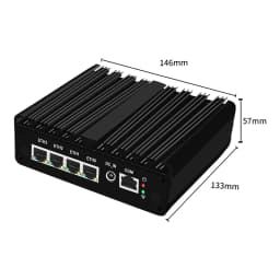 12th Gen Intel N150 7305 Fanless Firewall Computer 4x 2.5G LAN N6005 N5105 J6412 Barebone Mini PC OPNsense PfSense Home Server