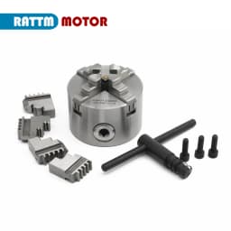 『EU Delivery』 4 Jaw K12-100mm K11-80mm 3Jaw K11-100mm Manual Chuck Self-Centering Chuck CNC Machine Tool Lathe Chuck RATTM MOTOR