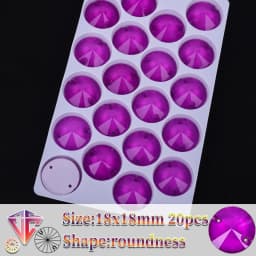 VC Neon Fluorescent Roundness Sew on Rhinestone Roundness Sewing Diamond Glass Diamond Flatback DIY Accessories Wedding