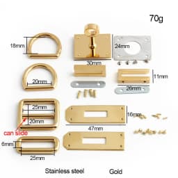 2-10Sets Stainless Steel Metal Clasp Turn Locks With Key Twist Lock For Handbag Shoulder Purse Closure Bags Hardware Accessories