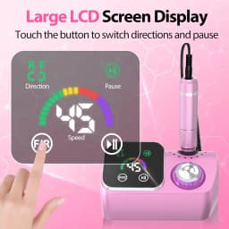 45000RPM Professional Electric Nail Drill Machine With LED Display Low Noise  Nail Sander For Home Manicure Salon Use