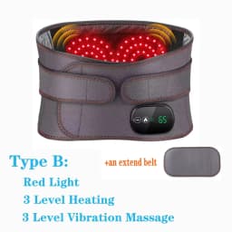 Inflatable Red Light Heating Waist Massager,Electric Lumbar  Protect Brace,Vibration Massage Belt,Back Airbag Support Relax Care