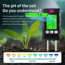 6‑in‑1 Multifunctional Soil Tester PH Moisture Fertility Temperature Detector For Garden Potted Plant Soil Analysis
