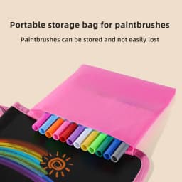 Children's drawing and writing blackboard book can be repeatedly wiped and used (12 color watercolor pen included)