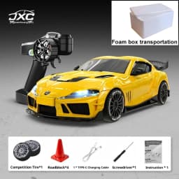 New 1:43 RC Drift Car, 2.4G Four-wheel Drive, with Steering Gyroscope Adjustable Speed Cool Light, JXC SP4301 RC Car Toy Gift