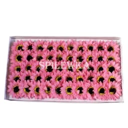 25/50pcs Sunflower Artificial Flower Heads Bouquet Gift Box Decor Eternal DIY Flowers Bouquet for Valentine Mother's Day Gift