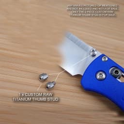 1piece Titanium Alloy Diy Push Knife Nail Screw for BM Bugout 535 Push Knife Rivet Screw Pushing Modified Parts