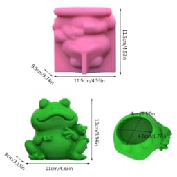3D Animal Flowerpot Pen Holder UV Crystal Epoxy Mold Elephant Cement Plaster Clay Resin Silicone Mould DIY Crafts Casting Mold