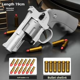 Magnum ZP5 357 Automatic Continuous Soft Dart Blaster Toy with Multiple Safe Darts Outdoor Action Play Set for Kids and Adults