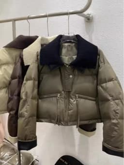 2025 Women Coffee Black Short Parkas Thicken Warm Long Sleeve Lapel Cotton Padded Coat Vintage Winter Student Jacket Streetwear