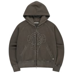 Unique SEI Cartoon Sle Zipper Hoodie Jaet Knitted Patchwork Color Blo Skirt Women's Loose Fit Long Sve Coat