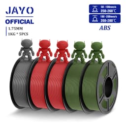 JAYO ABS Filament 5Rolls ABS 3D Filament 1.75mm 1KG 3D Printer Filament For FDM 3D Printers & 3D Pen Highly Resistant Durable