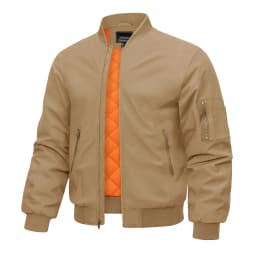 MAGCOMSEN Jacket Men Warm Zip Up Winter Padded Coat Casual Baseball Jackets Pilot Windbreaker Varsity Jackets