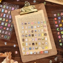 30 Sheets Cartoon Letter Stickers Colorful A-Z Alphabet PET Waterproof Decals For Journaling Scrapbooking Gift Decor Labeling
